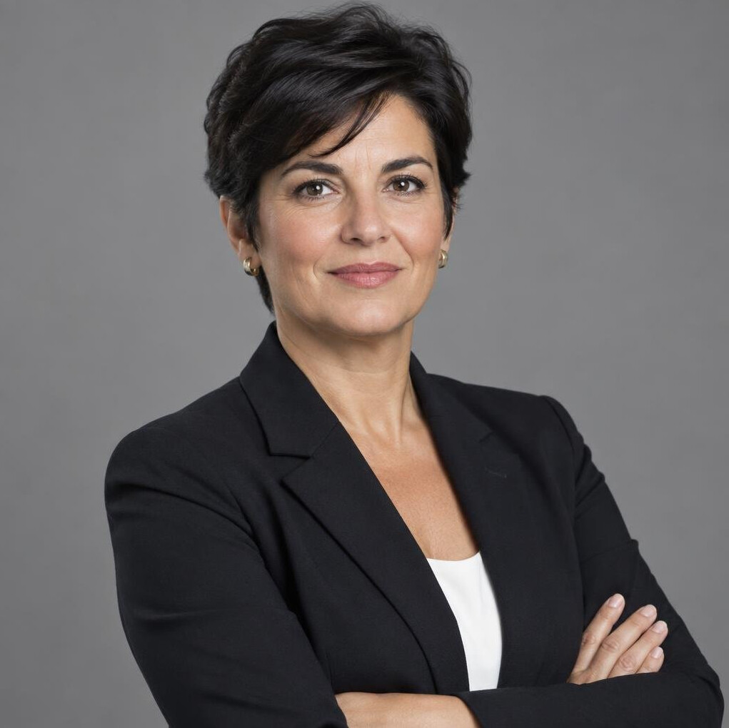 Portrait of a Portuguese woman journalist in her forties