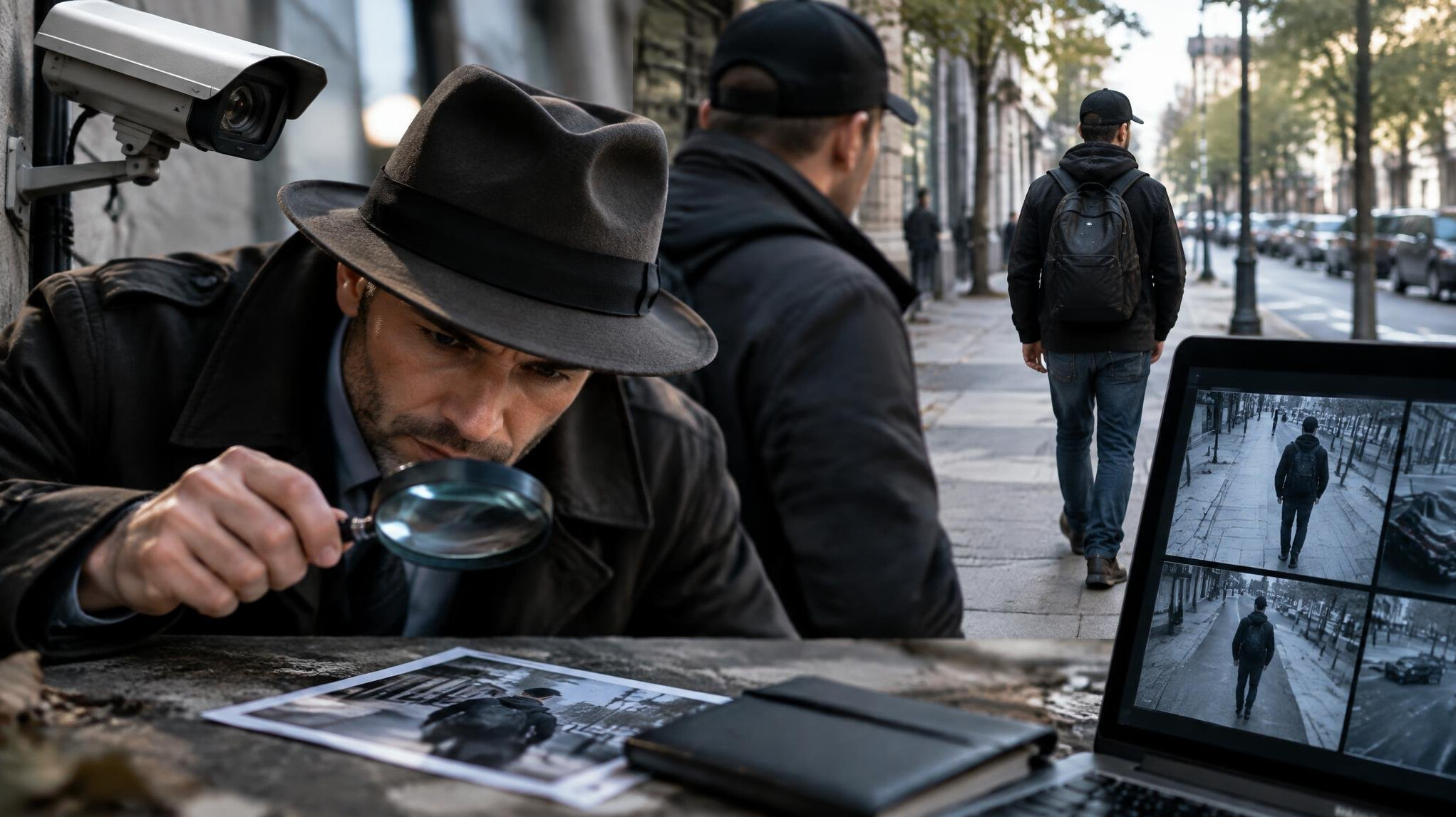 private investigator in action